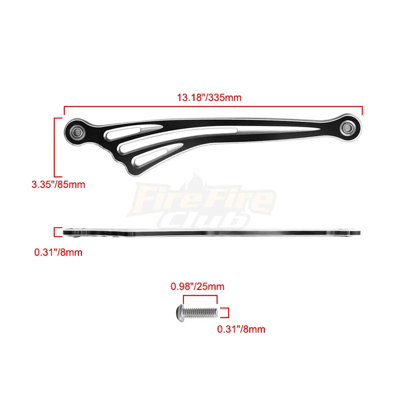 Black Motorcycle Wing CNC Gear - Motorcycle Gear Harley Davidson recension och pris