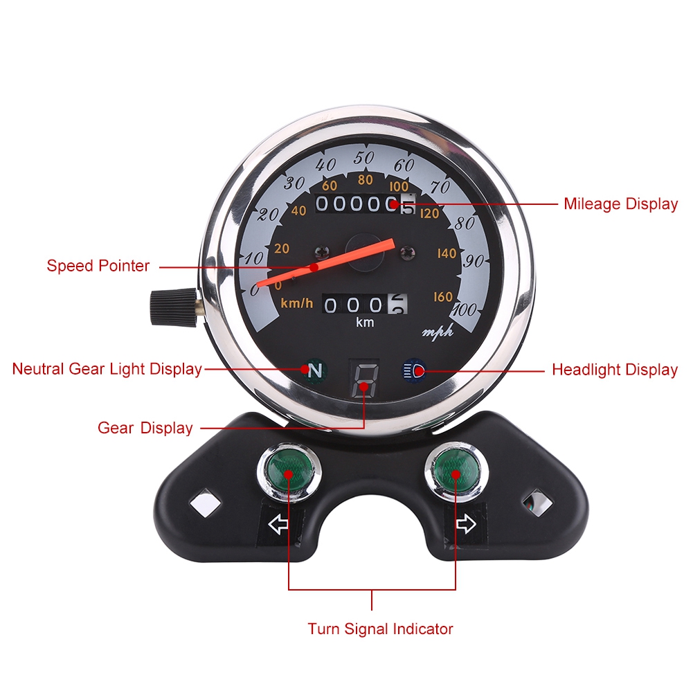 Universal Motorcycle Dual Odom - Motorcycle Gear Display recension och pris