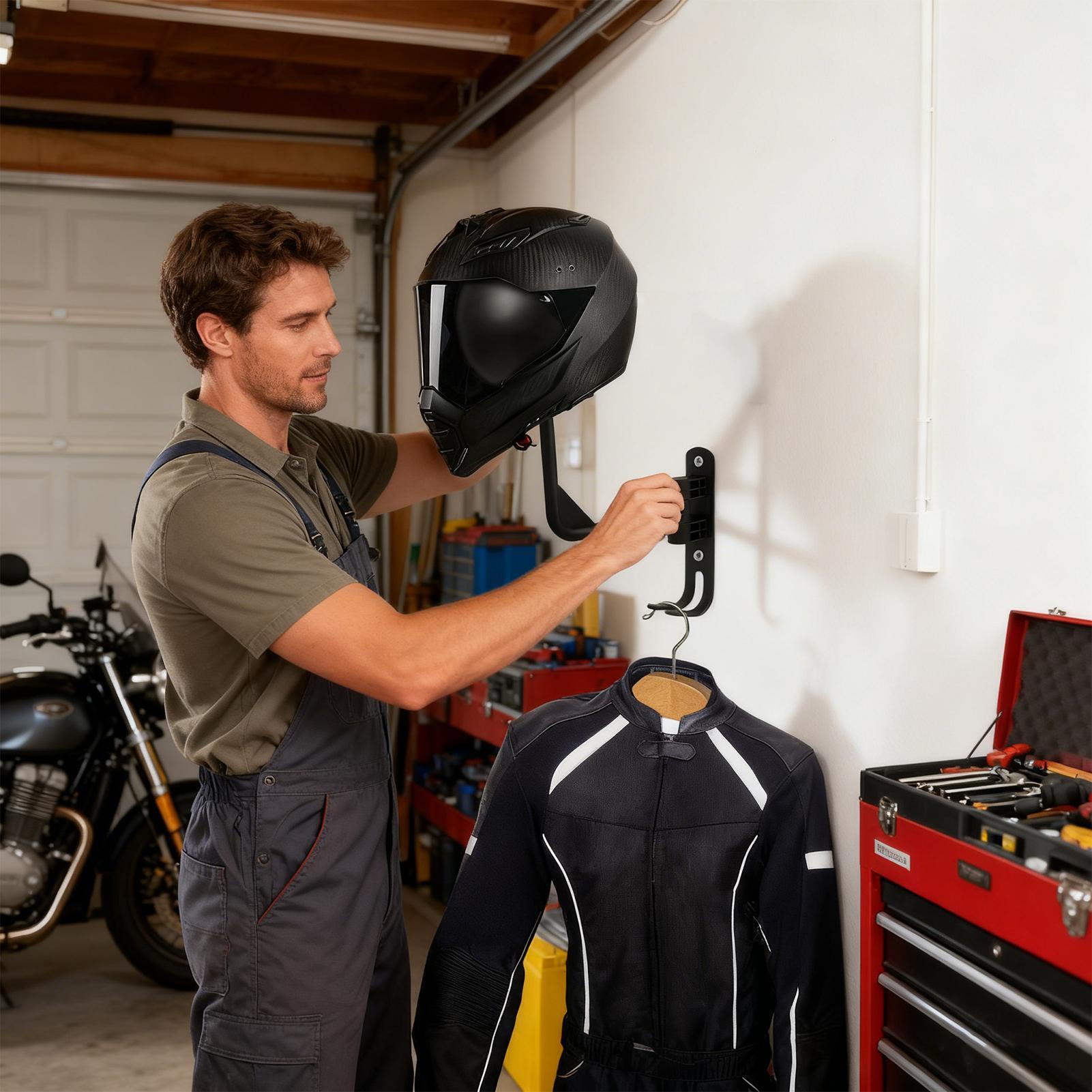 Helmet Organizer Wall Mounted  - Motorcycle Gear Organizer recension och pris