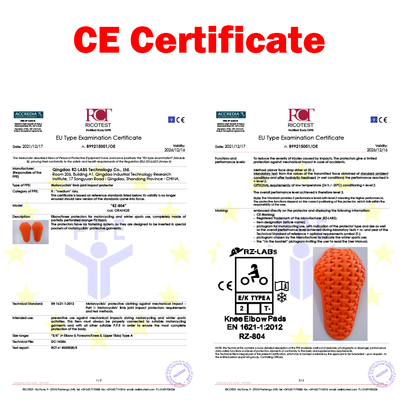 New CE Level 2 Certified Motor - Motorcycle Gear Protection Levels recension och pris
