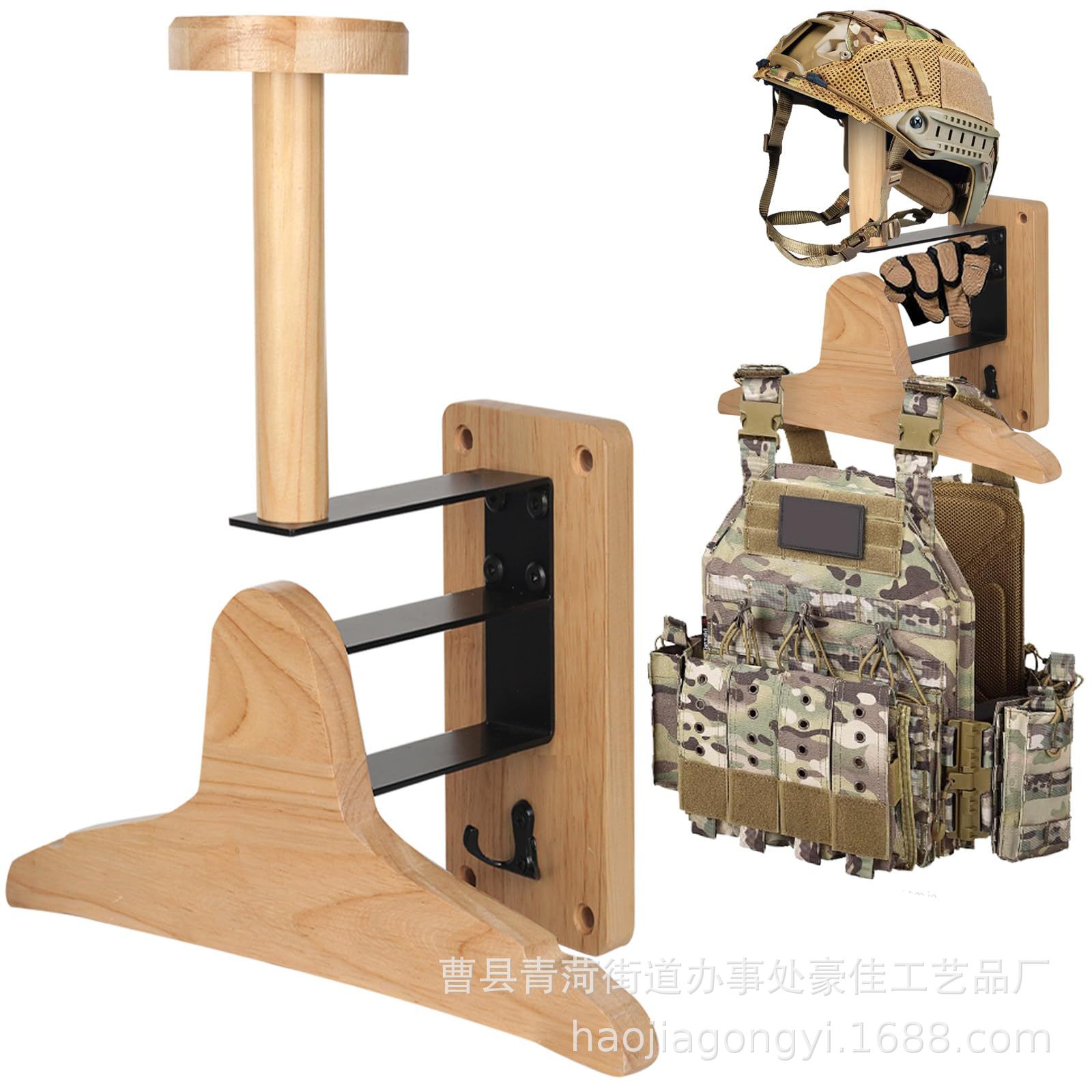 Wall‑Mount Wooden Outdoor Tact - Motorcycle Gear Display recension och pris